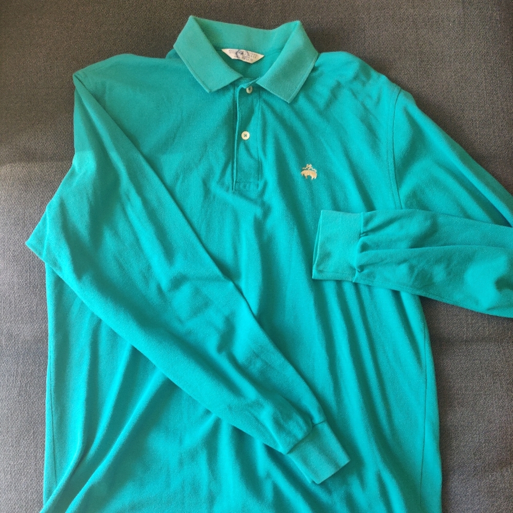 VTG Mens Medium Brooks Brothers Long Sleeve Polo